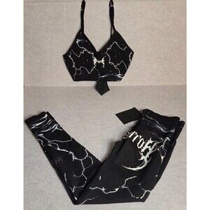 CIVIL REGIME No Tomorrow Thunderstruck Medium Bra Leggings 2 Piece Set NWT